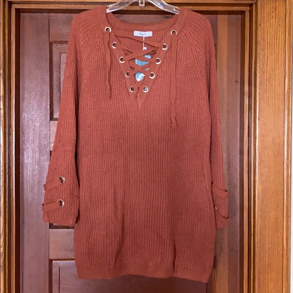 Military Hippie OS Long Pullover Sweater